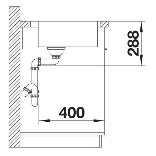 Blanco ZEROX 700-IF/A Durinox Inset 1.0 Bowl Sink with Tapledge