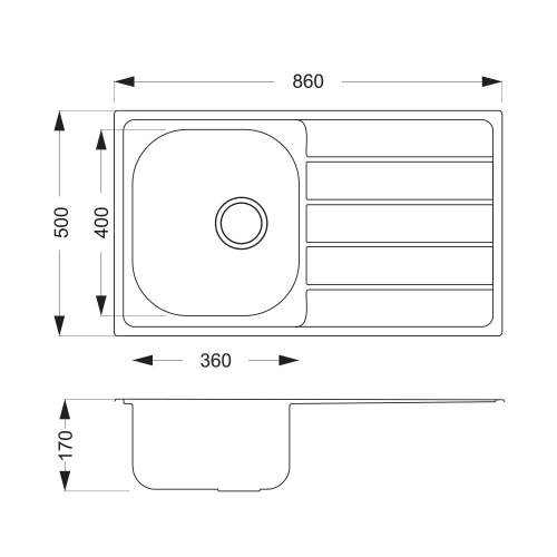 Bluci Liro 100S Compact Single Bowl Sink and Tap Pack