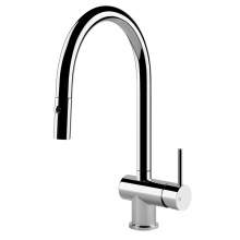 Gessi Oxygen 50317 Side Lever Mixer with Swivel C-Spout and Pull-Out Spray