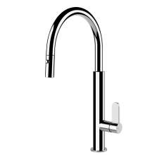 Gessi Helium Single Side Lever Monobloc Mixer Tap with Pull-Out Spray