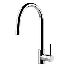 Gessi Neutron Single Side Lever Mixer Tap with C-Spout and Pull Out Spray