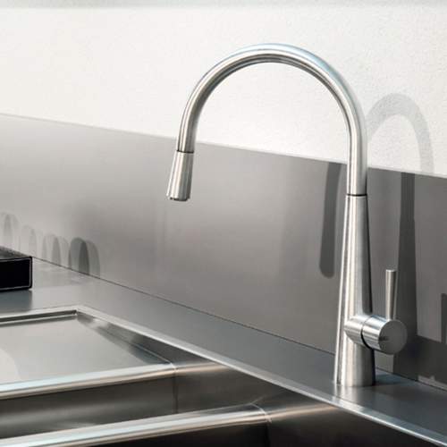 Gessi Just Single Lever Pull-Out Kitchen Tap with LED Light