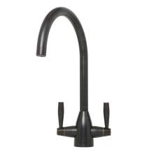 Caple AVEL Twin Lever Kitchen Tap in Blackened Copper