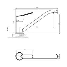 Reginox Dania Single Lever Long Spout Mixer Tap