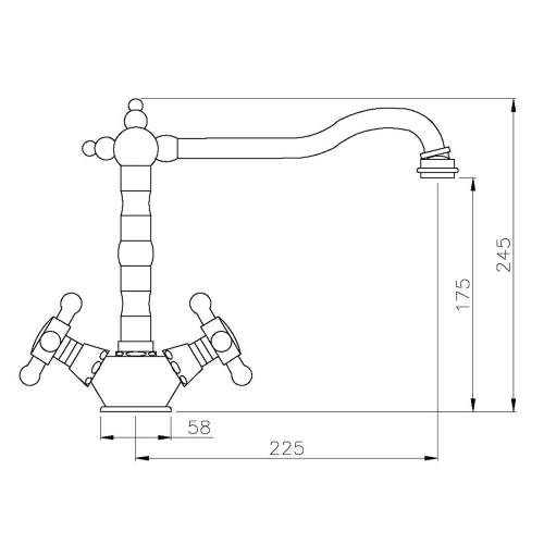 Abode MELFORD Monobloc Kitchen Tap