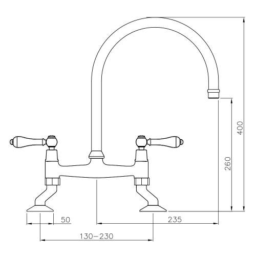 Abode LUDLOW Bridge Kitchen Tap