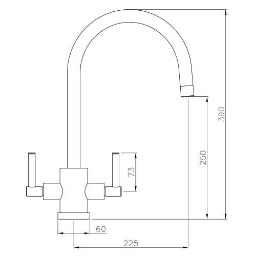 Abode ATLAS Cruciform Kitchen Tap