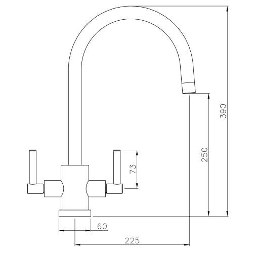 Abode ATLAS AQUIFIER Water Filter Kitchen Tap