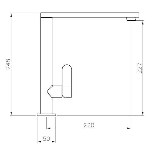 Abode AT1187 LINEAR Single Lever Monobloc Tap