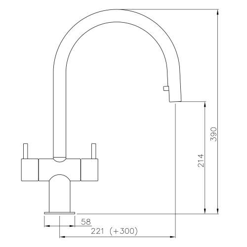 Abode AT1205 Hesta Pull-Out Kitchen Tap