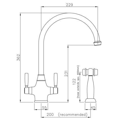 Abode Brompton Kitchen Tap