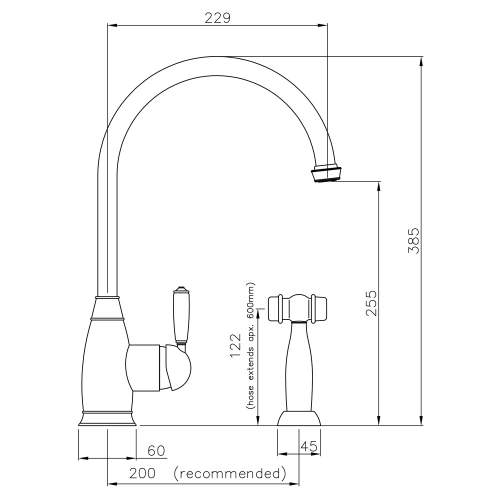 Abode ASTBURY Single Lever Mixer w Handspray