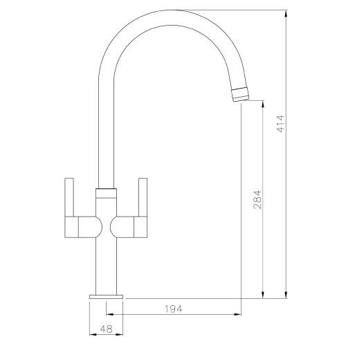 Abode LINEAR STYLE Monobloc Kitchen Tap