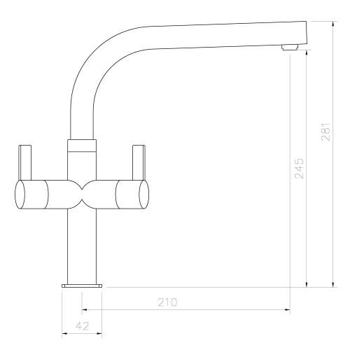 Abode ZUCCA Monobloc Kitchen Tap