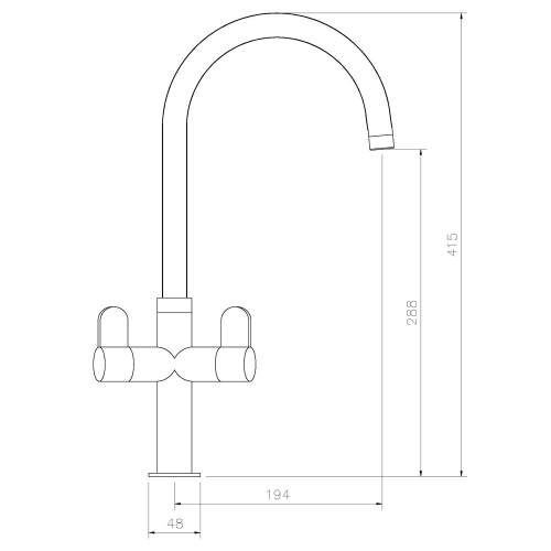 Abode VERLA Monobloc Kitchen Tap