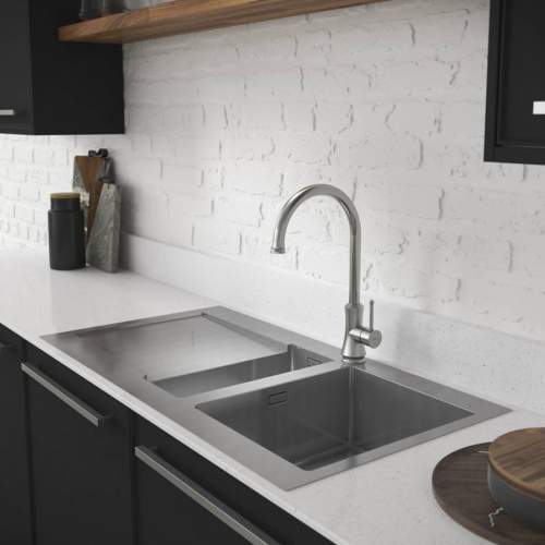 Abode Verve 1.5 Bowl Stainless Steel Kitchen Sink