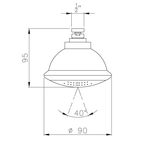 Abode ABS Eco Shower Head