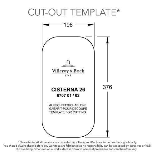 Villeroy & Boch CISTERNA 26 Undermount Kitchen Sink