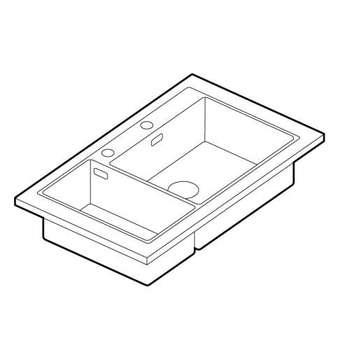 Franke Box Center BWX 220 54-27 Stainless Steel 1.5 Bowl Sink