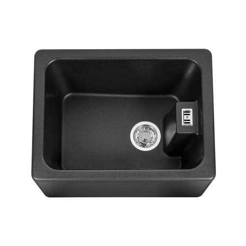 Caple Granite Belfast Sink in Black - BELBK