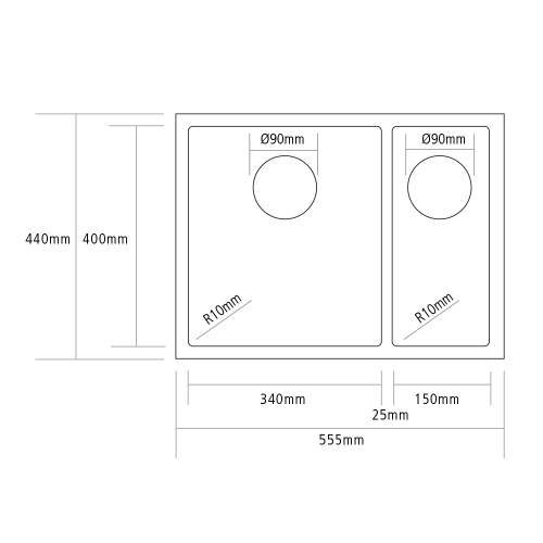 Caple MODE 3415 1.5 Bowl Kitchen Sink