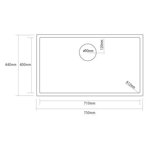 Caple Mode 750 Inset/Undermount Large Single Bowl Sink