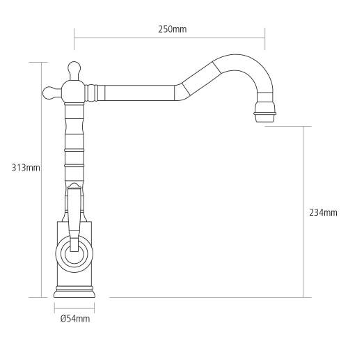 Caple Frampton Stainless Steel Single Lever Kitchen Tap