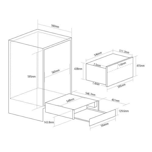 Caple SENSE WD140SS Stainless Steel Warming Drawer