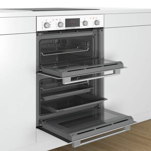 Bosch Serie 6 NBS533BW0B Black Built-Under Compact Double Oven