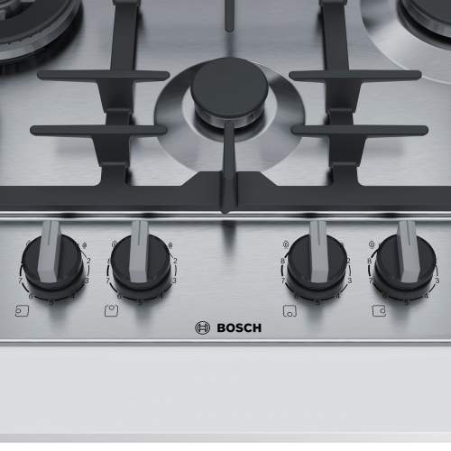 Bosch Serie 6 PCI6A5B90 60 cm Stainless Steel Gas Hob