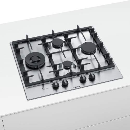 Bosch Serie 6 PCI6A5B90 60 cm Stainless Steel Gas Hob