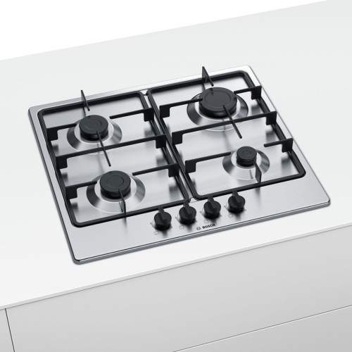 Bosch Serie 4 PGP6B5B60 60 cm Stainless Steel Gas Hob