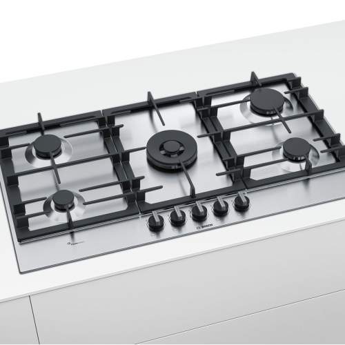 Bosch Serie 6 PCR9A5B90 90 cm Stainless Steel Gas Hob