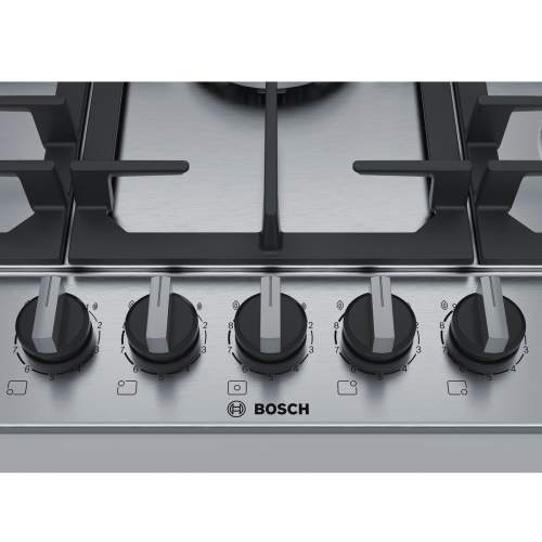 Bosch Serie 6 PCQ7A5B90 75 cm Stainless Steel Gas Hob
