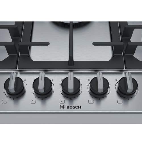 Bosch Serie 6 PCQ7A5B90 75 cm Stainless Steel Gas Hob