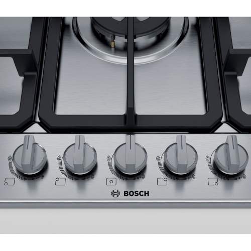 Bosch Serie 4 PGQ7B5B90 75 cm Stainless Steel Gas Hob