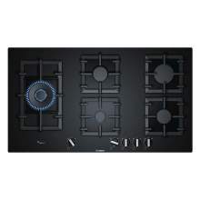 Bosch Serie 6 PPS9A6B90 90 cm Tempered Black Glass Gas Hob