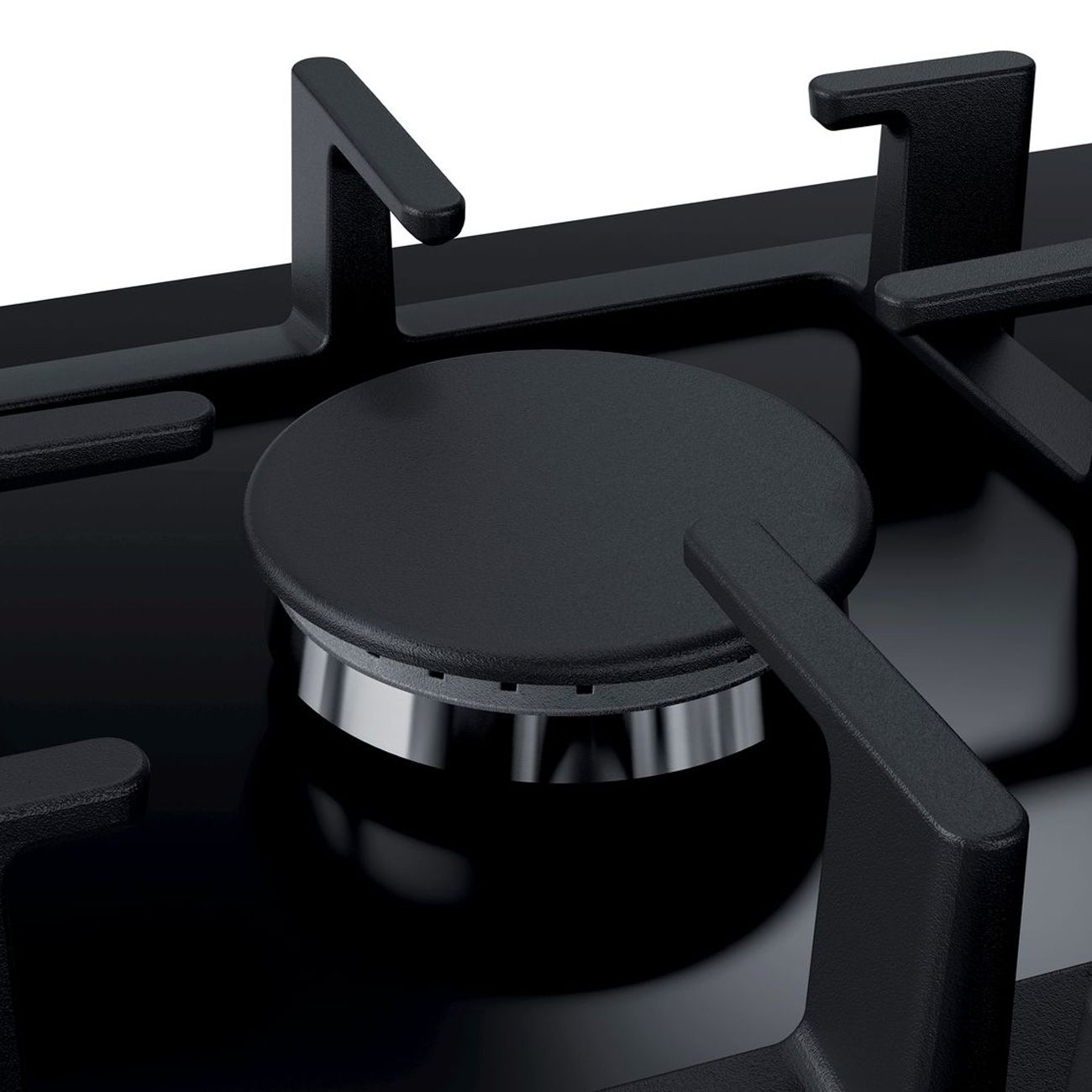 Bosch Serie 6 PPS9A6B90 90 cm Tempered Black Glass Gas Hob Sinks