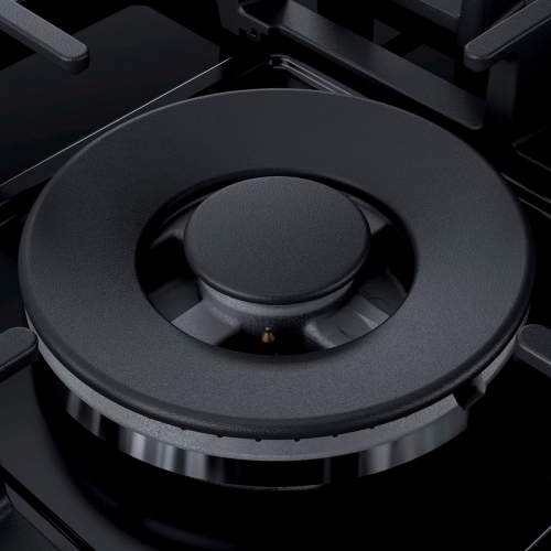 Bosch Serie 6 PPQ7A6B90 75 cm Tempered Black Glass Gas Hob