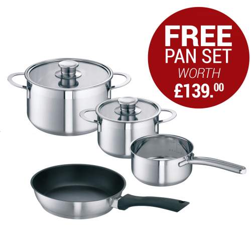 Free Bosch Induction Pan Set worth £139