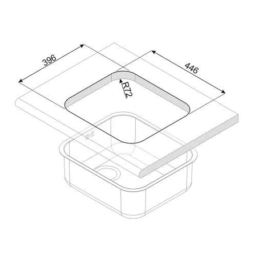 Smeg Alba UM45 Undermount Single Bowl Sink