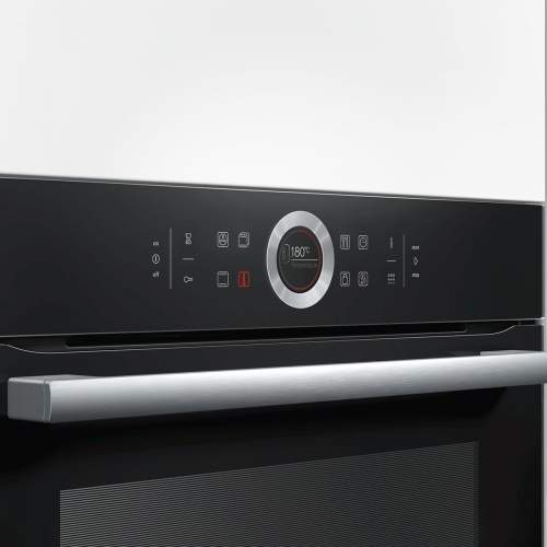 Bosch Serie 8 HBG674BB1B Black Built-In Pyrolytic Single Oven