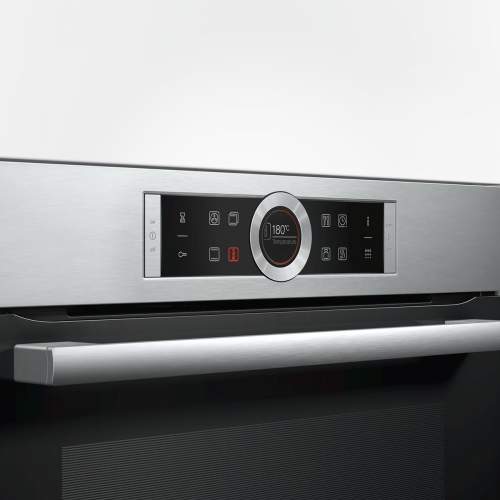 Bosch Serie 8 HBG674BS1B Stainless Steel Built-In Pyrolytic Single Oven