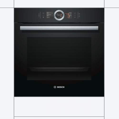 Bosch Serie 8 HBG6764B6B Black Built-In Single Pyrolytic Oven