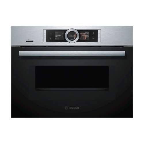Bosch Serie 8 CMG676BS6B Built-In Compact Combination Microwave Oven