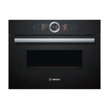 Bosch Serie 8 CMG656BB6B Black Built-In Compact Combination Microwave Oven