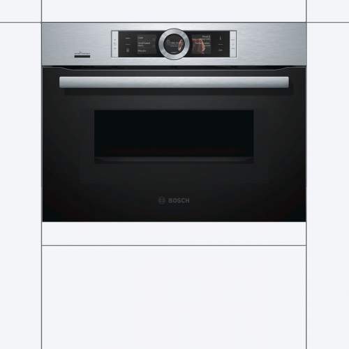 Bosch Serie 8 CMG656BS6B Built-In Compact Combination Oven