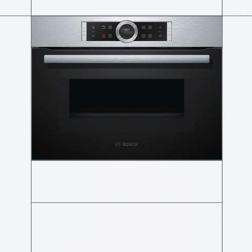 Bosch Serie 8 CMG656BS6B Built-In Compact Combination Oven