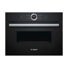 Bosch Serie 8 CMG633BB1B Black Built-In Compact Combination Oven