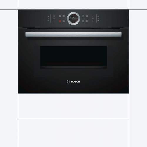 Bosch Serie 8 CMG633BB1B Black Built-In Compact Combination Oven